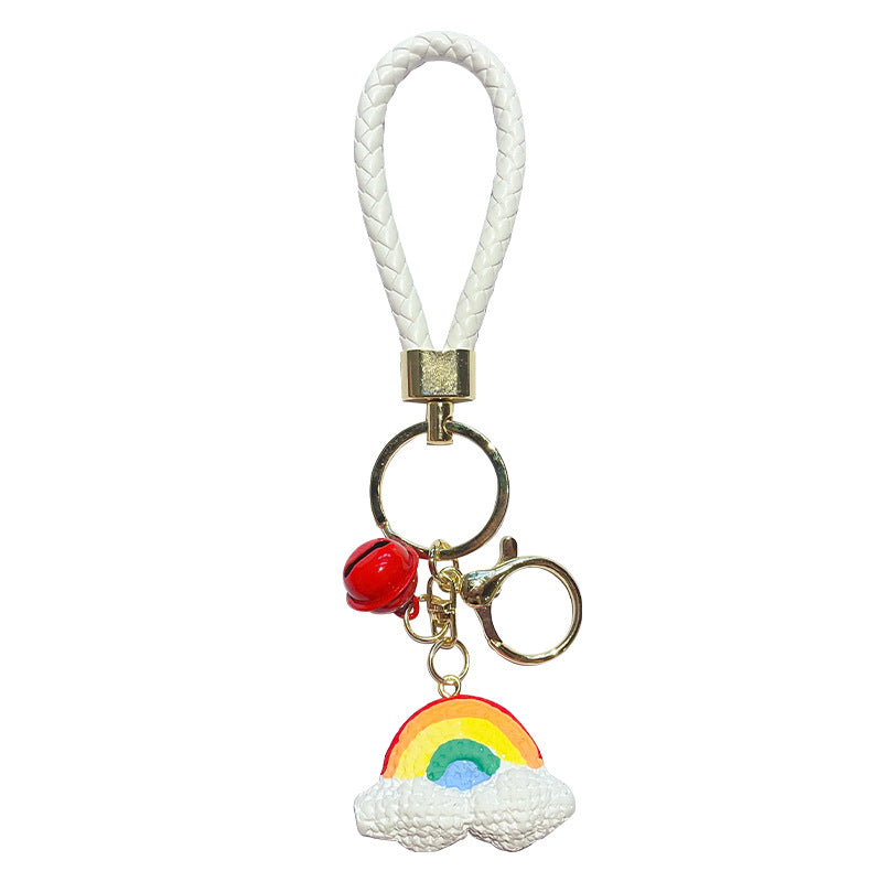 Wholesale Cute Star Moon Rainbow Sun Doll Doll Resin Keychain